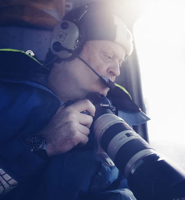 “FROM ABOVE, YOU EXPERIENCE THE VASTNESS, THE INFINITY, THE ENDLESSNESS OF THE POLAR REGIONS.”